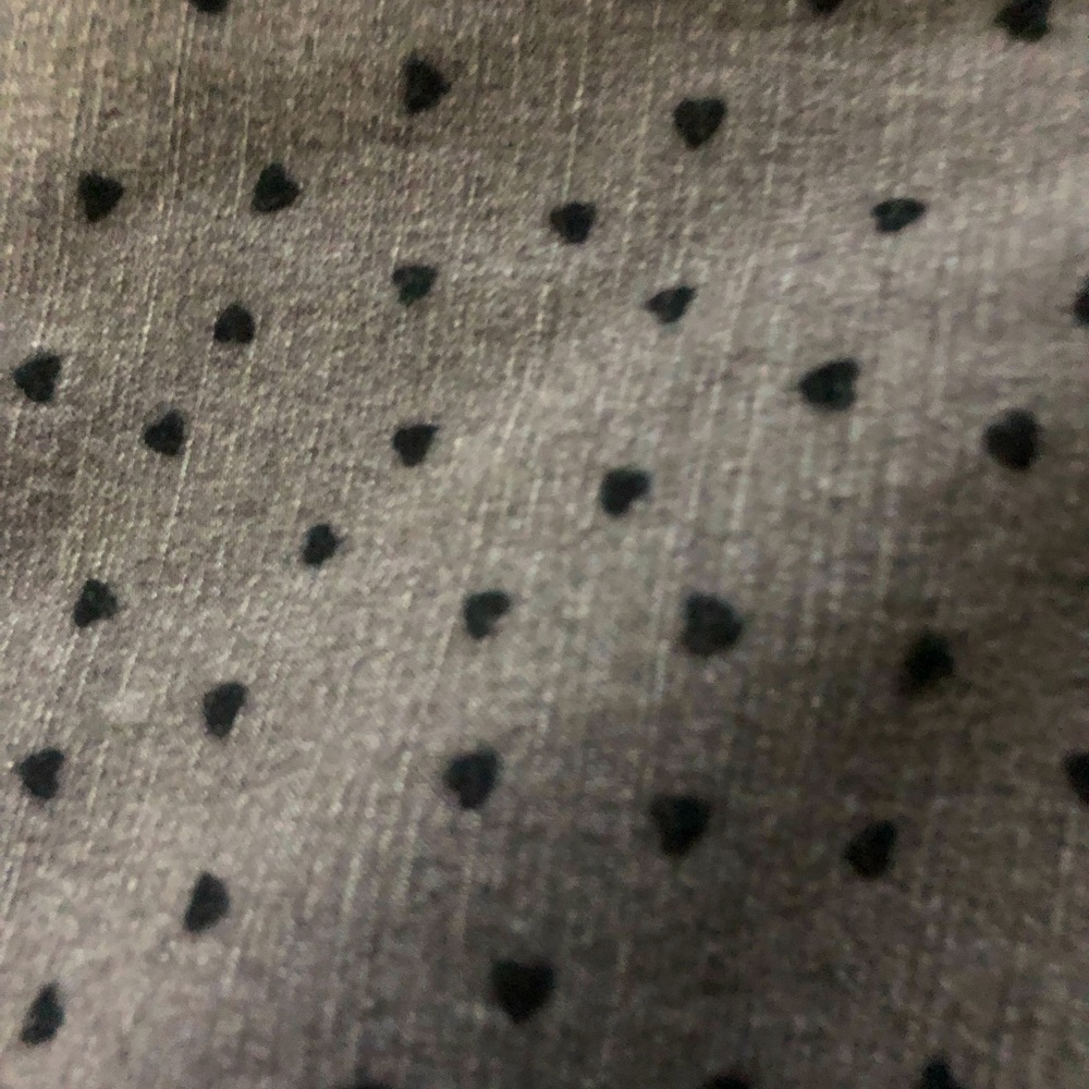 SO Women's Skinny Jeans Gray with Black Heart Print